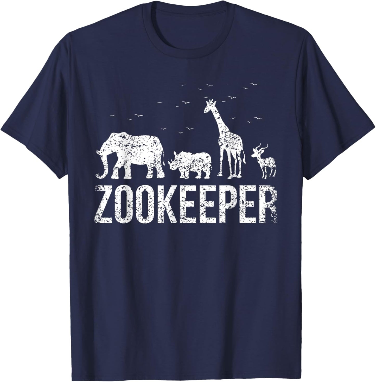 Zoo Keeper Zookeeper Zoos Zookeeping Keeping T-Shirt - T-Shirt | Navy