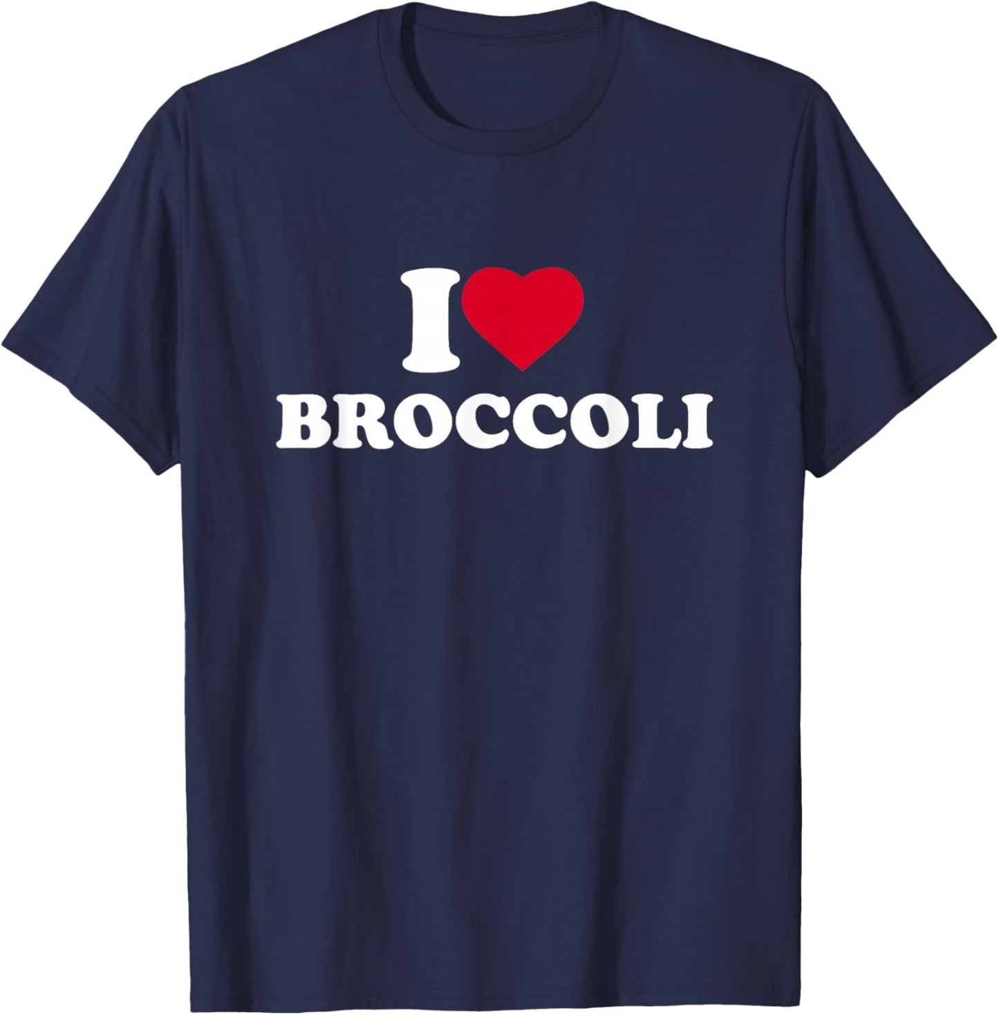 I Love Broccoli I Heart Broccoli Lover Vegetables Vegan T-Shirt - T-Shirt | Navy