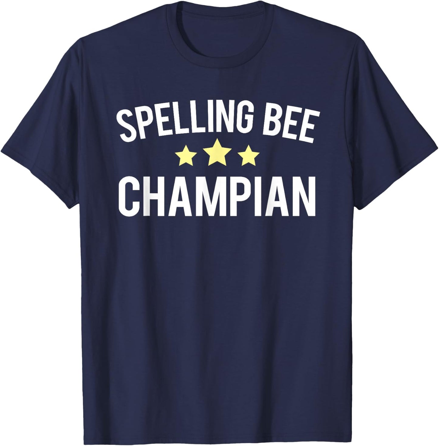Spelling Bee Champion Misspelled Champion Speller Gag Gift T-Shirt - T-Shirt | Navy