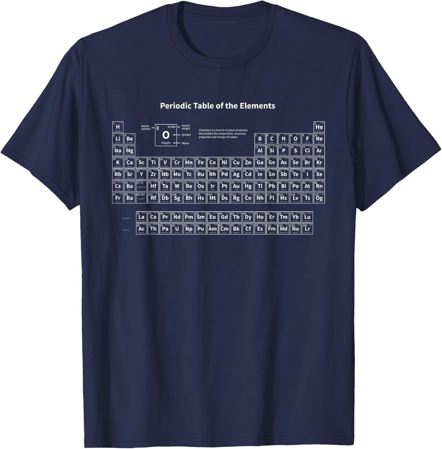Periodic Table Chemistry Student Professor Gift T-Shirt - T-Shirt | Navy