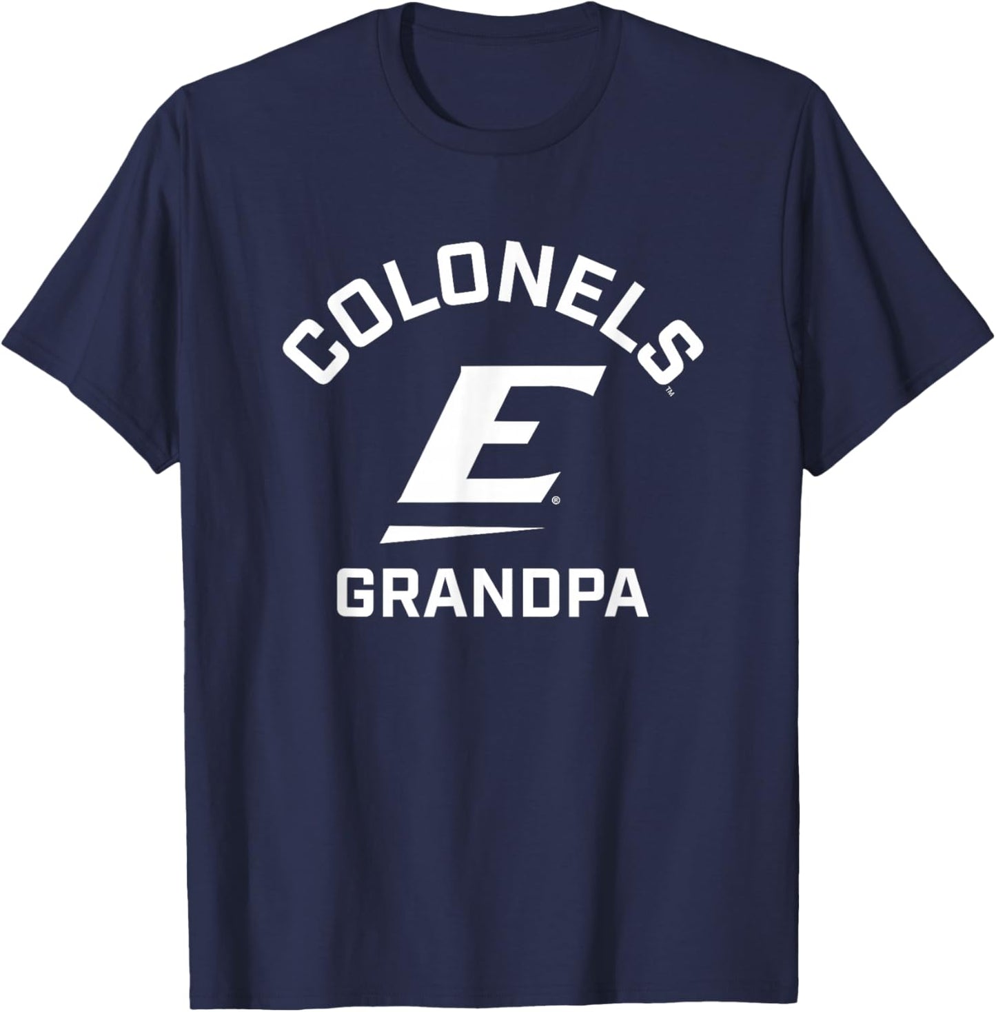 Eastern Kentucky University EKU Colonels Arched Grandpa T-Shirt - T-Shirt | Navy