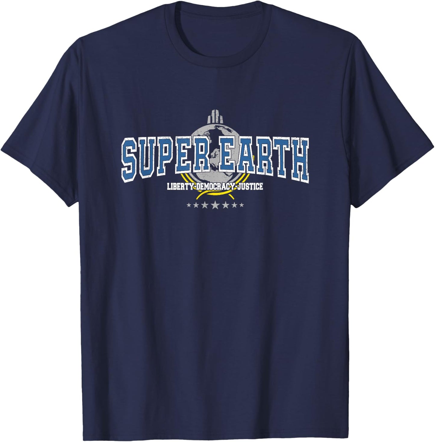 For Liberty And Democracy Hell Of Diver Hero Gamer Gaming T-Shirt - T-Shirt | Navy