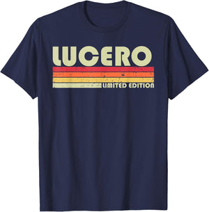 LUCERO Surname Funny Retro Vintage 80s 90s Birthday Reunion T-Shirt - T-Shirt | Navy