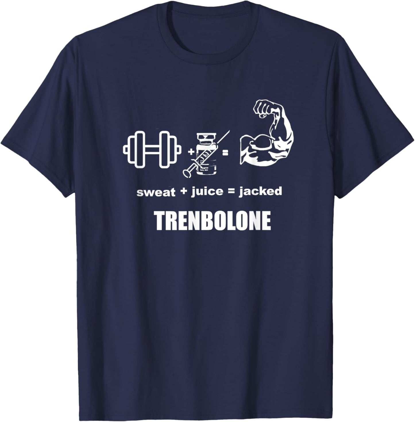 Funny Trenbolone, Steroid, Gym T-Shirt - T-Shirt | Navy