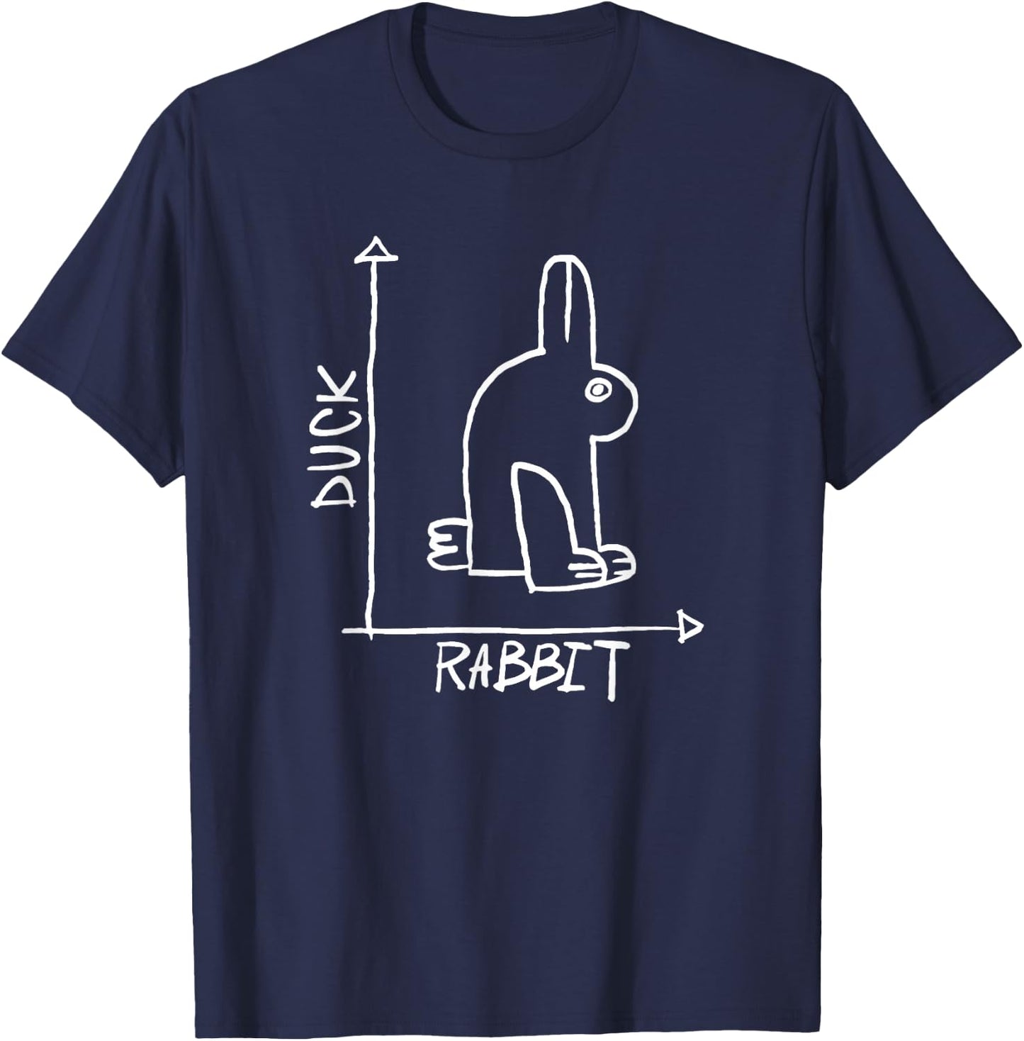 Nerd Duck Rabbit Maths Physics Geek Funny Gift T-Shirt - T-Shirt | Navy