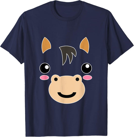 Fun Gift Animal Children Horse T-Shirt - T-Shirt | Navy