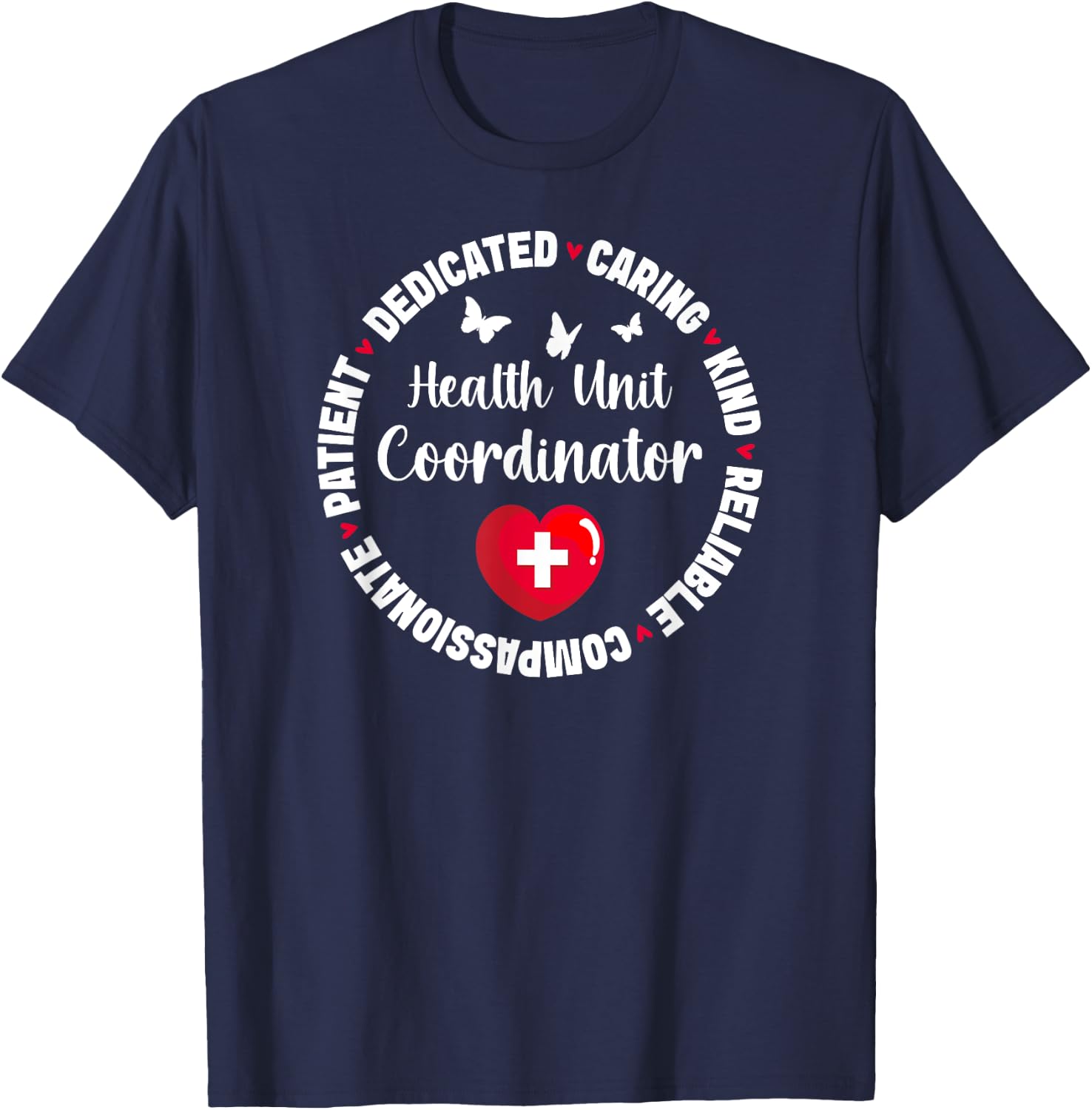 Health Unit Coordinator Appreciation Circle HUC T-Shirt - T-Shirt | Navy