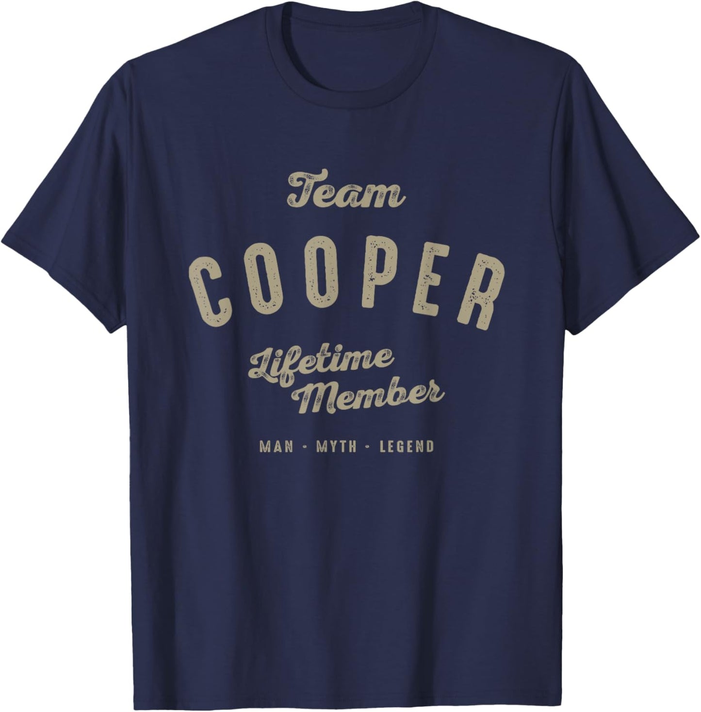 Team Cooper Lifetime Member Funny Name Cooper T-Shirt - T-Shirt | Navy