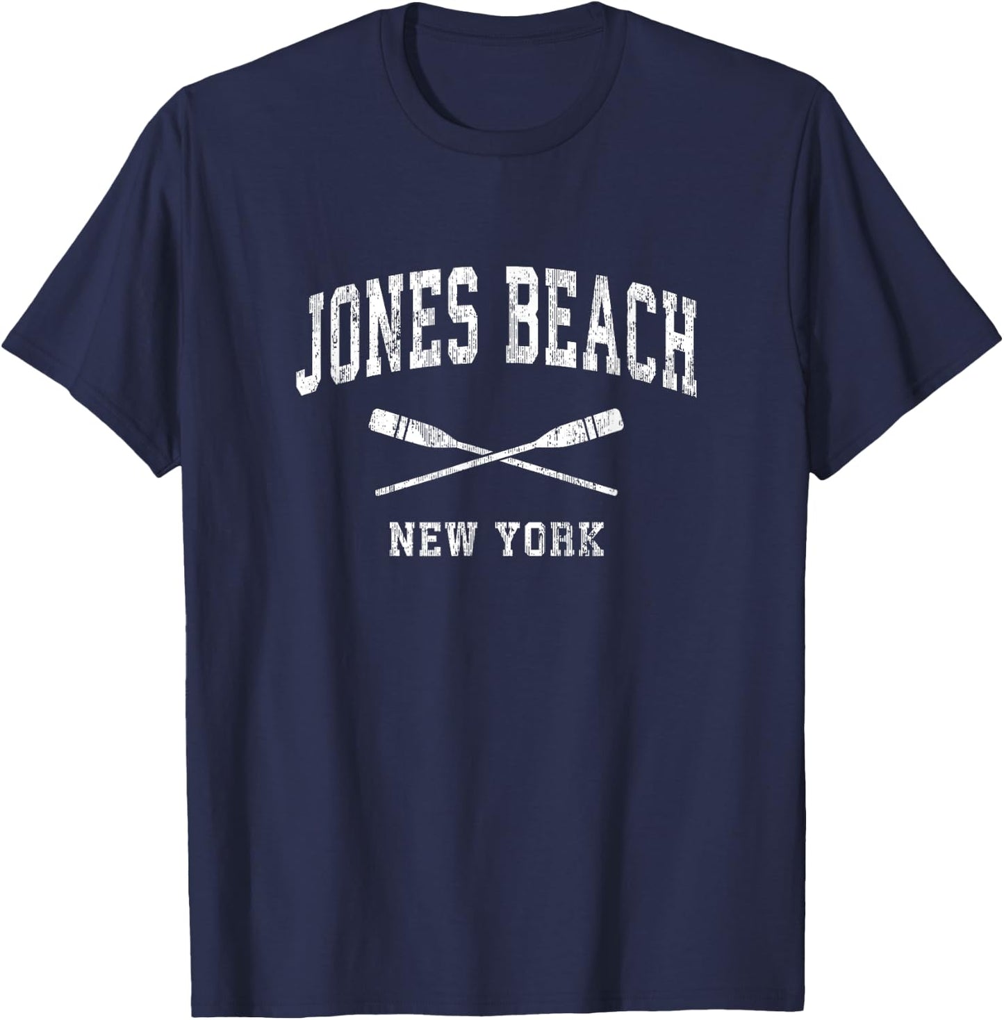 Jones Beach New York Vintage Nautical Paddles Sports Oars T-Shirt - T-Shirt | Navy