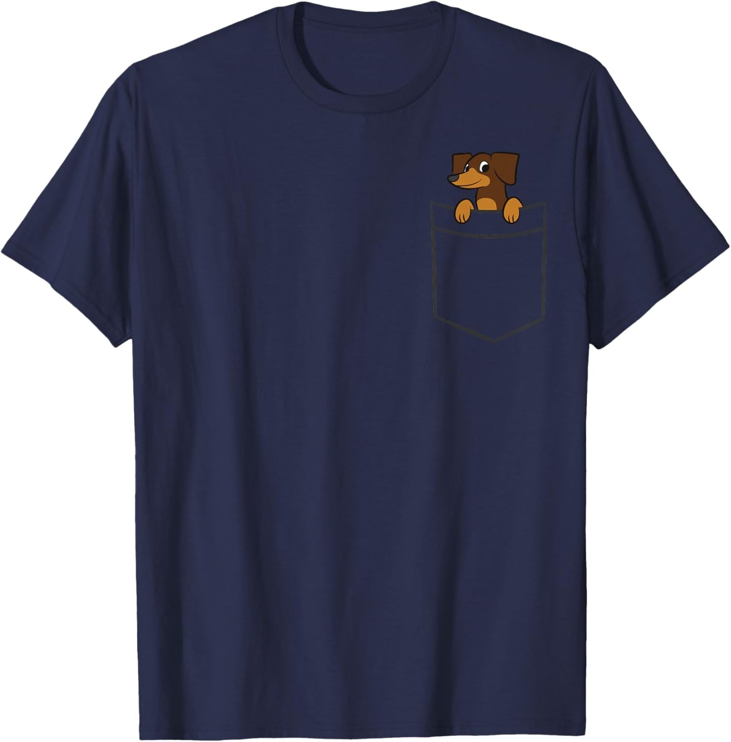 Chiweenie In The Pocket Cute Chiweenie T-Shirt - T-Shirt | Navy