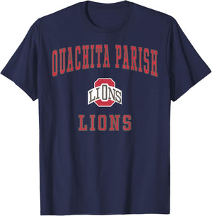 Ouachita Parish High School Lions C1 T-Shirt - T-Shirt | Navy