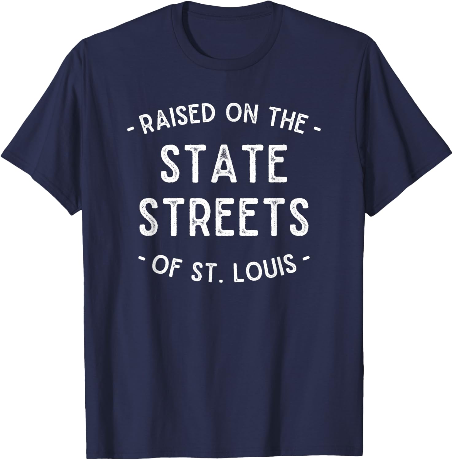 Funny St. Louis State Streets South City Vintage STL T-Shirt - T-Shirt | Navy
