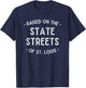 Funny St. Louis State Streets South City Vintage STL T-Shirt - T-Shirt | Navy