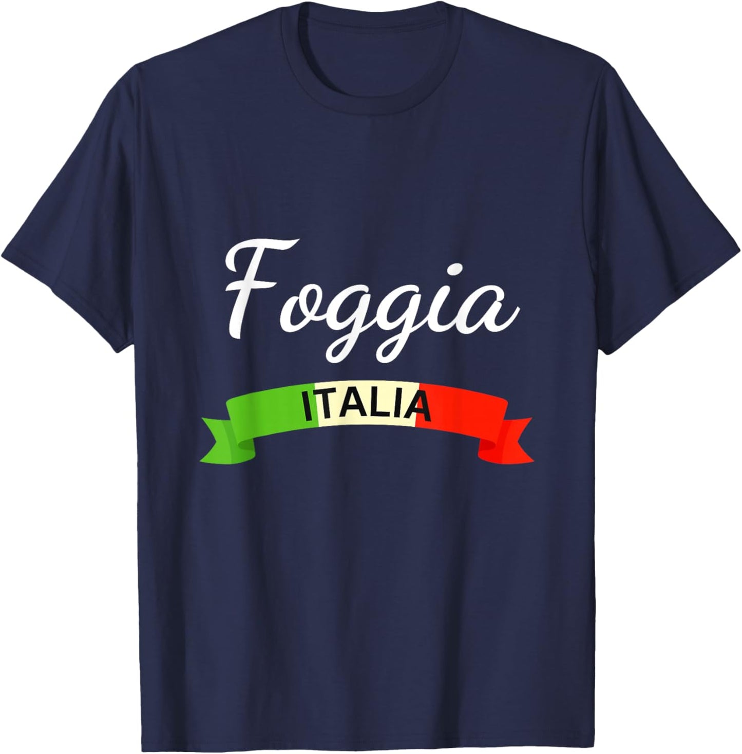 Foggia Italy Flag Italia Souvenir Matching Italian T-Shirt - T-Shirt | Navy