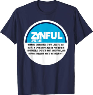 Funny Lip Pillow Flavored Nicotine Pouch Sinful Lifestyle T-Shirt - T-Shirt | Navy