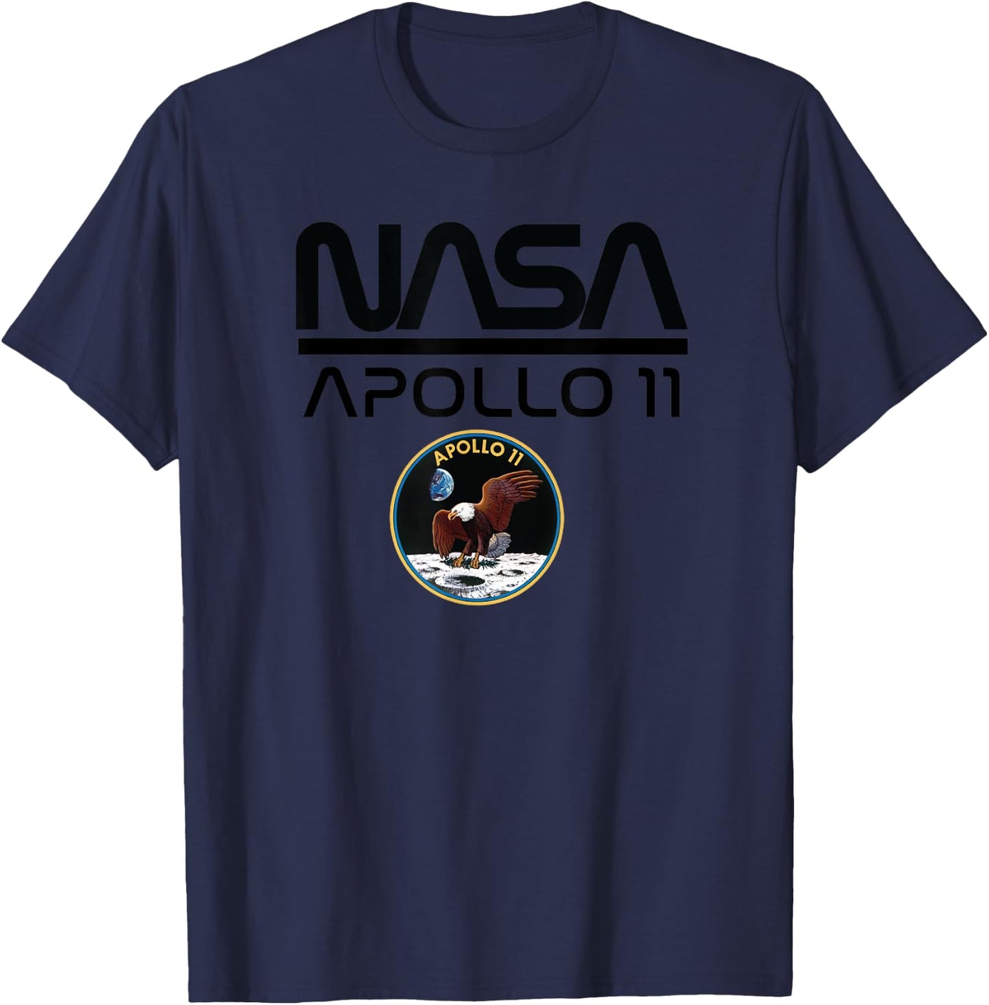 Apollo 11 NASA Space Moon Landing Astronaut Logo T-Shirt - T-Shirt | Navy