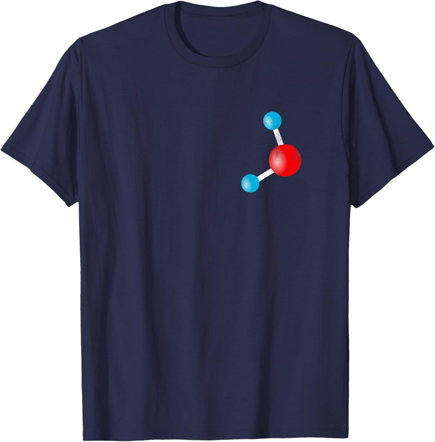 GRUNGE Water Molecule H2O - Chemistry T-Shirt - T-Shirt | Navy