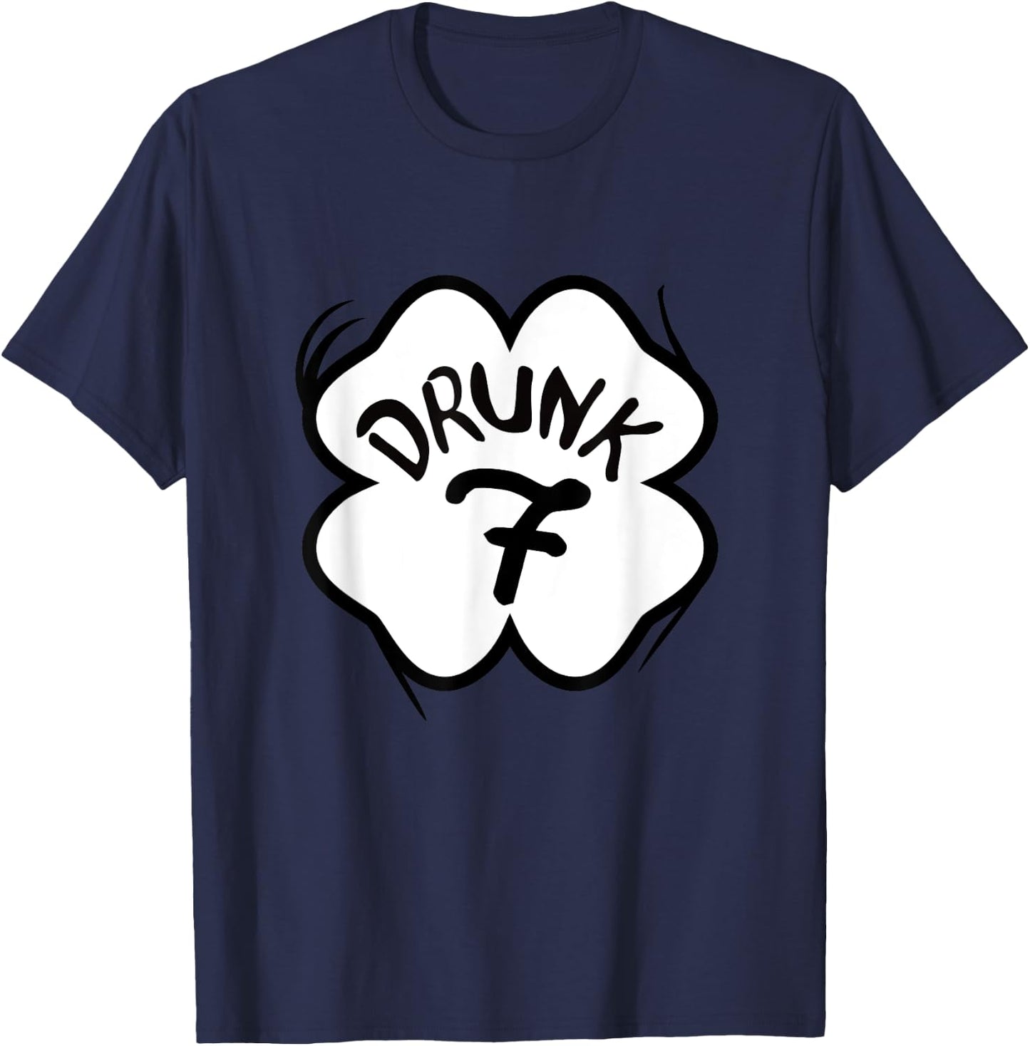 Drunk 7 Shamrock St Pattys Day Bar Crawl Group Matching T-Shirt - T-Shirt | Navy