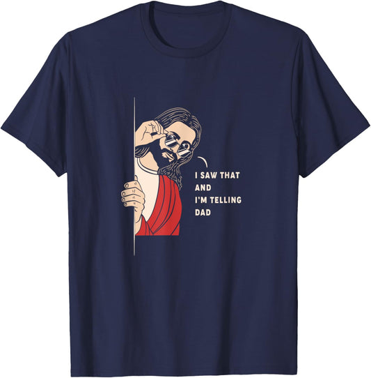Im Telling Dad Jesus T-Shirt - T-Shirt | Navy