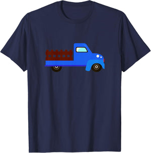 Little Blue Truck Toddler, Fun Truck Birthday T-Shirt - T-Shirt | Navy