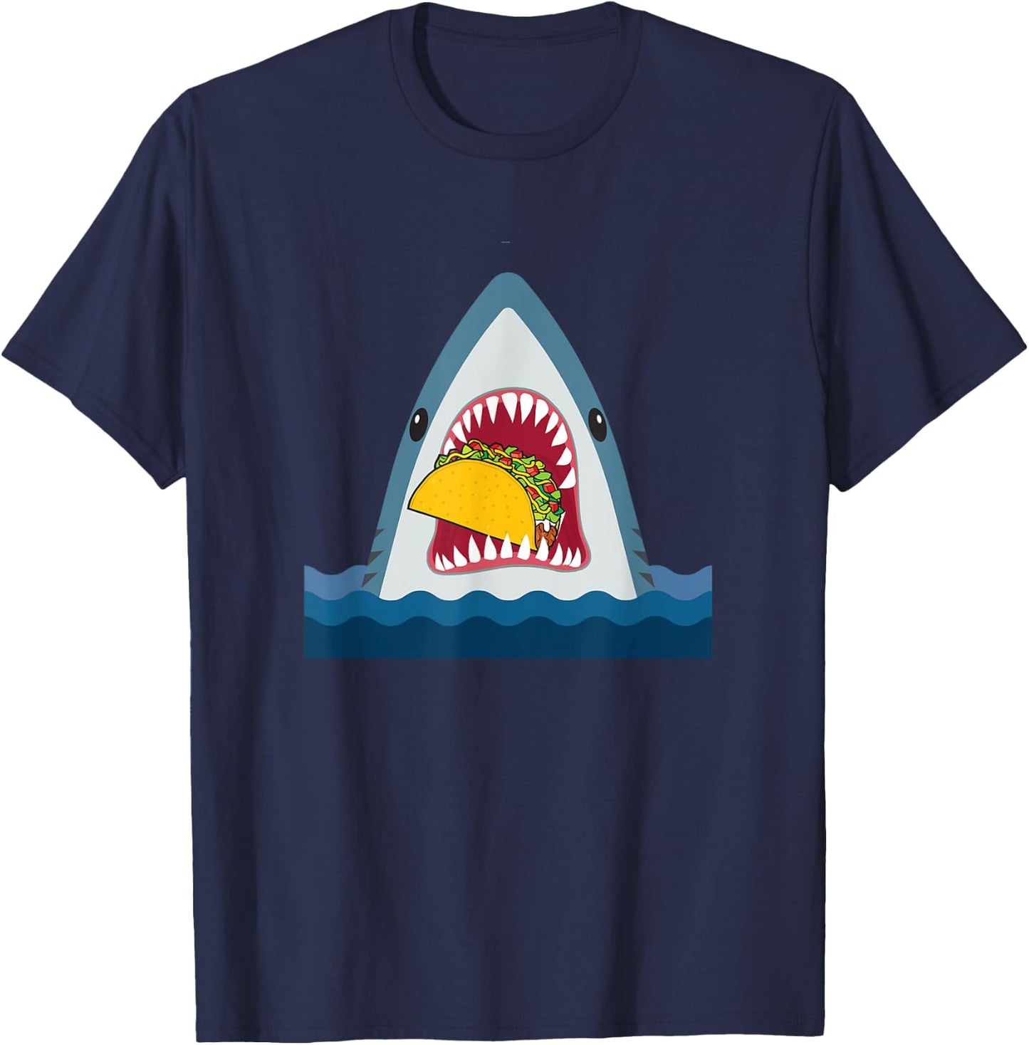 Shark Food Taco Food Design T-Shirt - T-Shirt | Navy