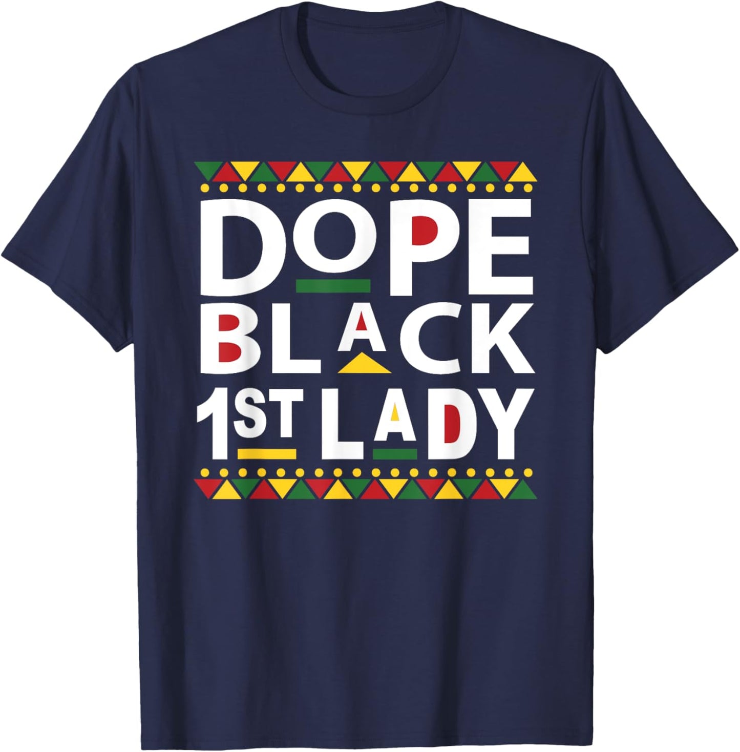 Black Pastor's Wife First Lady Black History Month Gift T-Shirt - T-Shirt | Navy