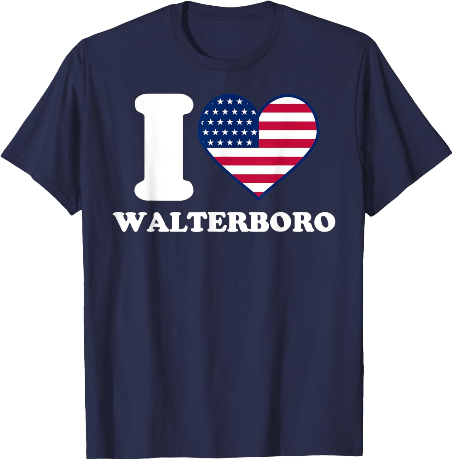 I love Walterboro I heart Walterboro T-Shirt - T-Shirt | Navy