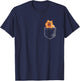 Kids Funny Cartoon Pocket Pomeranian Lover T-Shirt - T-Shirt | Navy