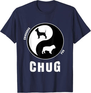 Chug Dog Shirts Adult Black Cotton Small Chug Dog Owners & Breeders T-Shirt - T-Shirt | Navy