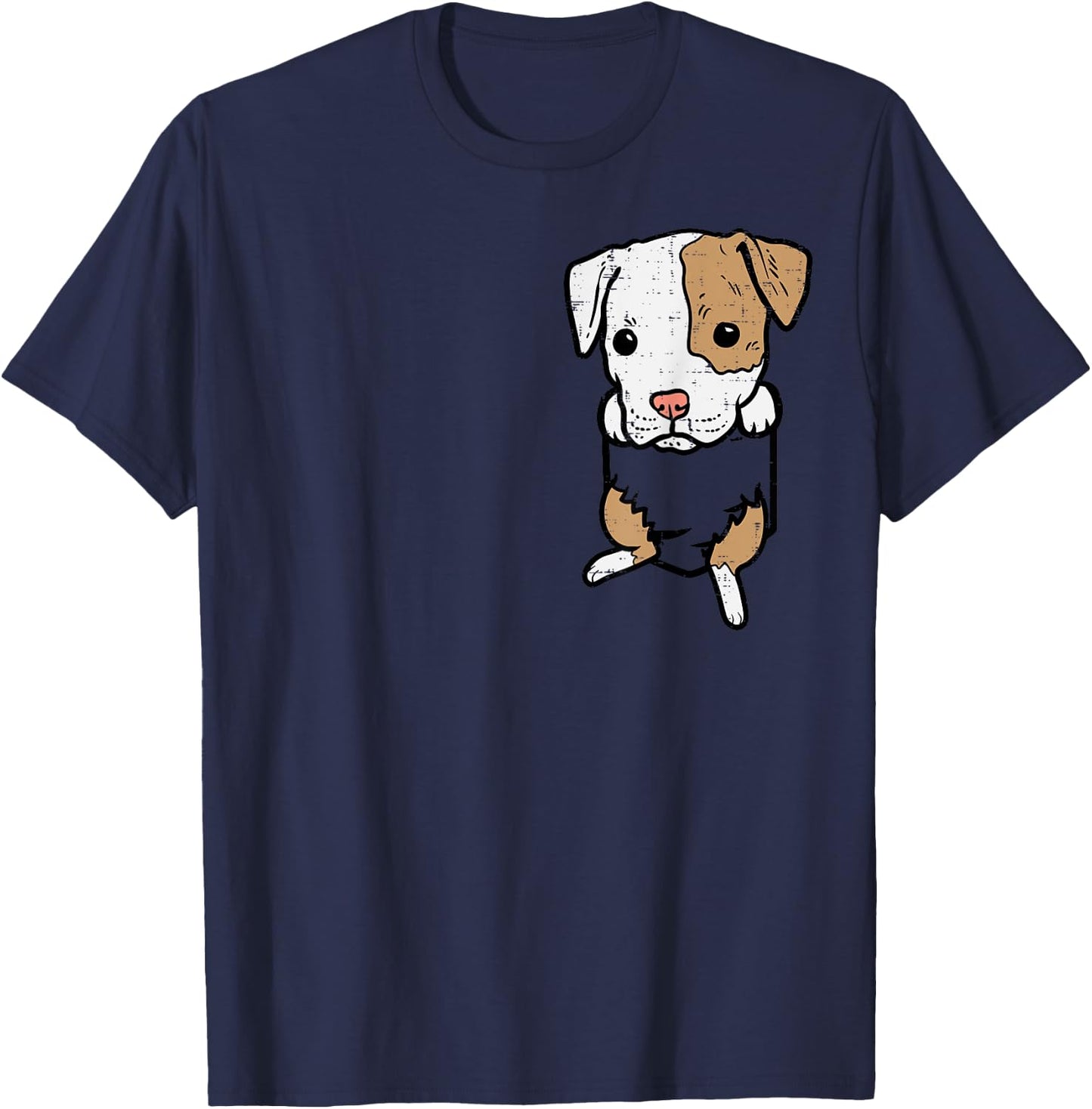 Pocket Puppy Pitbull Feet Cute Pitties Dog Lover Owner Gift T-Shirt - T-Shirt | Navy