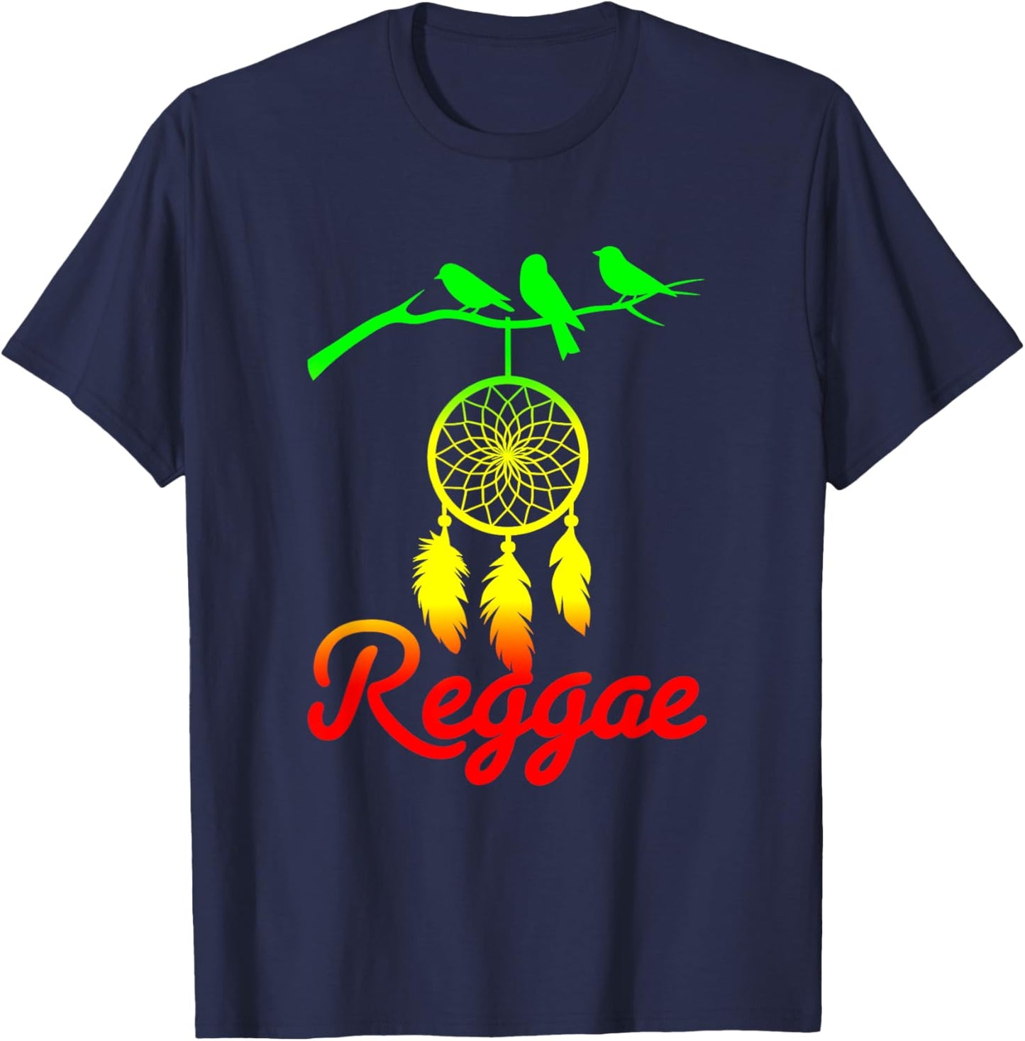 Rasta Reggae Jamaica Rastafari Roots Jamaique Dreamcatcher T-Shirt - T-Shirt | Navy