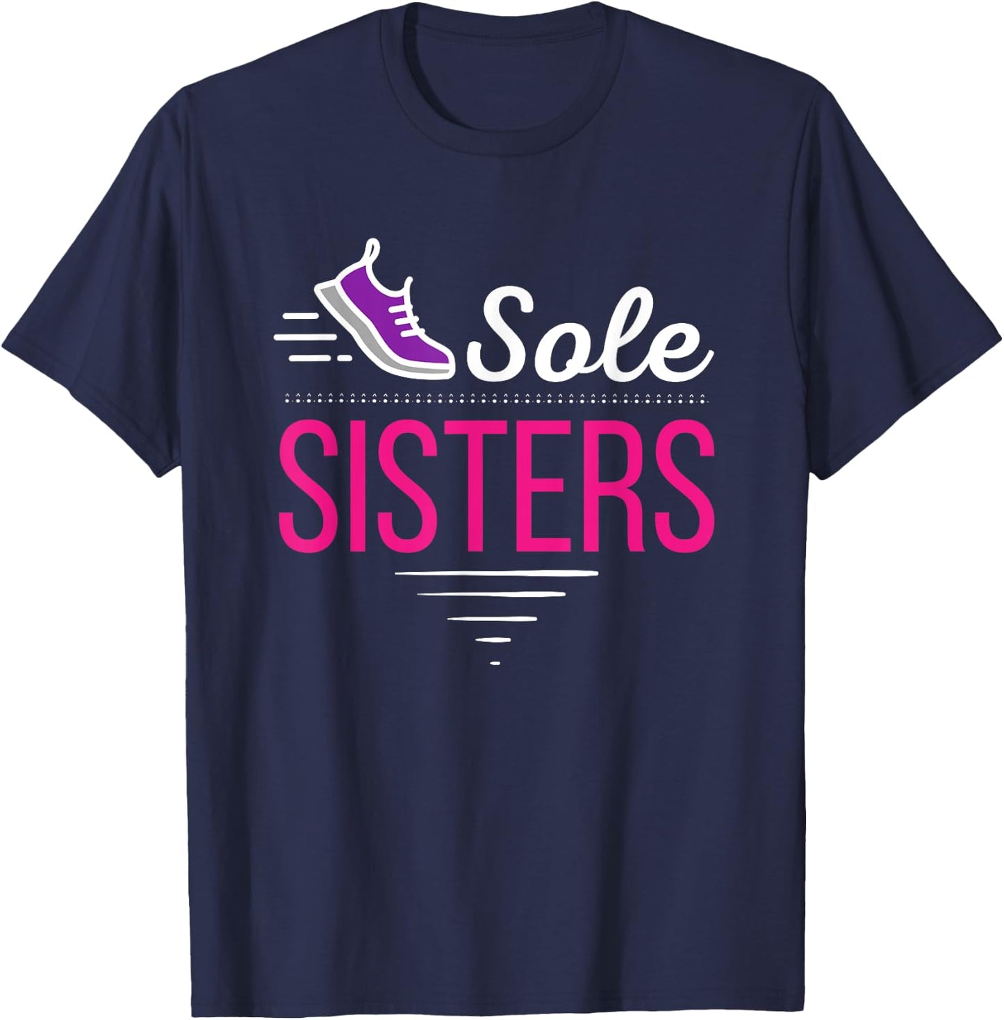 Running Sole Sisters Ladies Marathon Race Day Team T-Shirt - T-Shirt | Navy