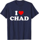 Chad - I Heart Chad - I Love Chad T-Shirt - T-Shirt | Navy