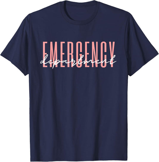 Emergency Department Emergency Room Healthcare Nursing T-Shirt - T-Shirt | Navy