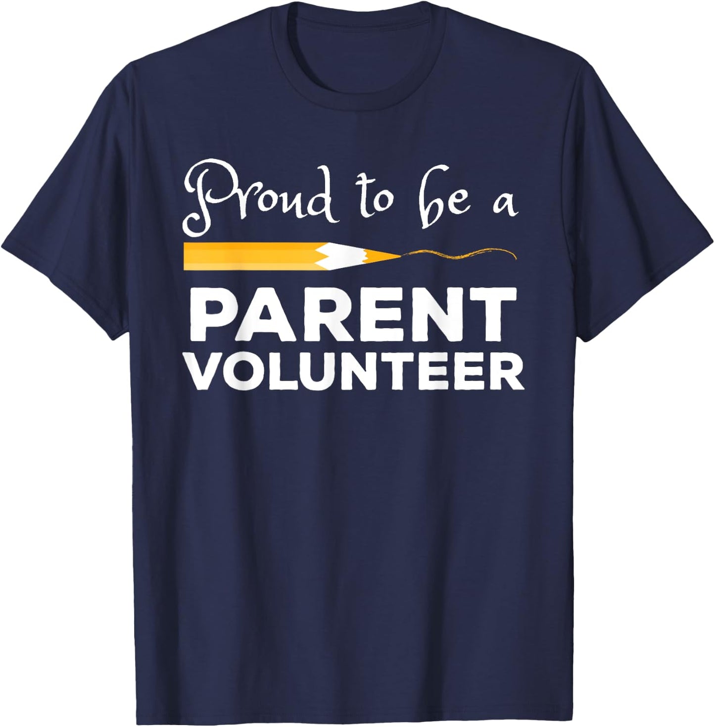 Volunteer Parent print School Chaperone Staff T-Shirt - T-Shirt | Navy