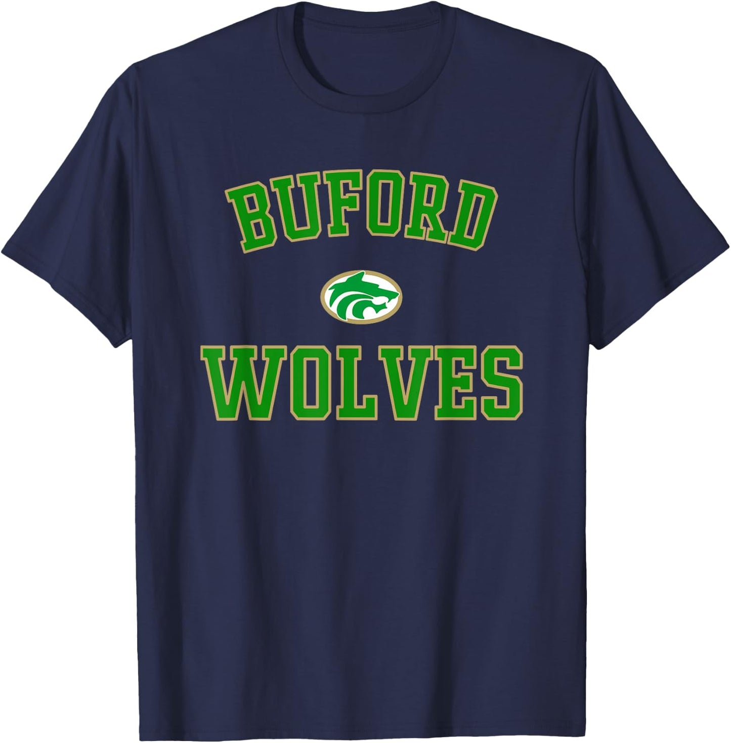 Buford Wolves Logo Varsity HS T-Shirt - T-Shirt | Navy