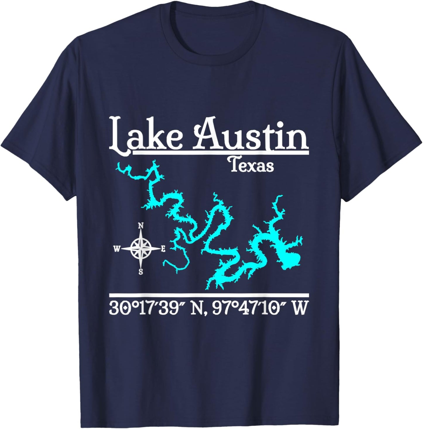 Lake Austin, Texas T-Shirt - T-Shirt | Navy