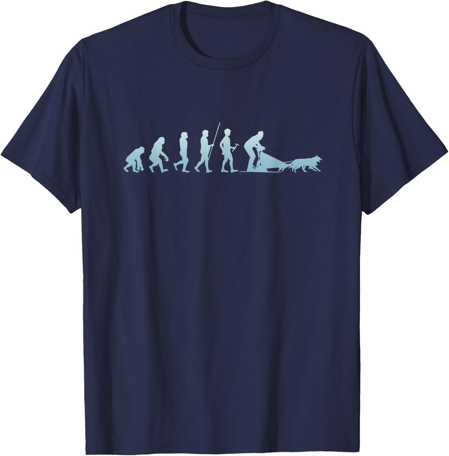 Winter Husky Sled Wolf Dog Snow Sled Rider T-Shirt - T-Shirt | Navy