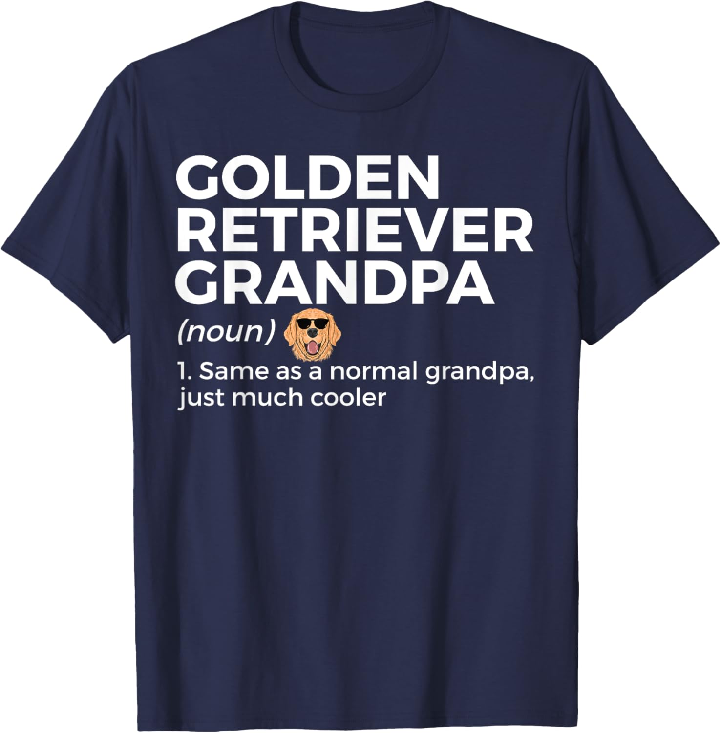 Golden Retriever Grandpa Definition Golden Retriever Dog Women T-Shirt - T-Shirt | Navy