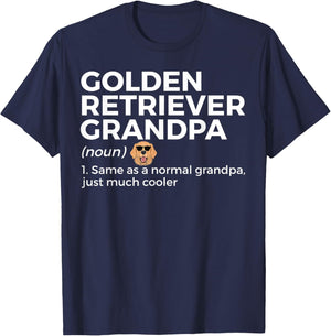 Golden Retriever Grandpa Definition Golden Retriever Dog Women T-Shirt - T-Shirt | Navy