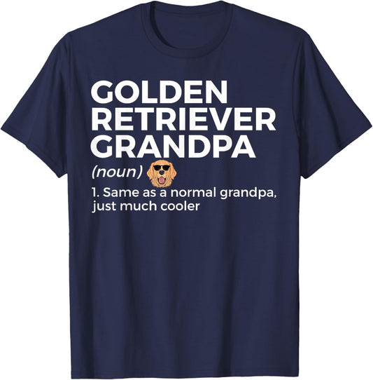 Golden Retriever Grandpa Definition Golden Retriever Dog Women T-Shirt - T-Shirt | Navy