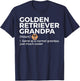 Golden Retriever Grandpa Definition Golden Retriever Dog Women T-Shirt - T-Shirt | Navy