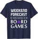 Purple Meeple Weekend Forecast 100% Chance Of Board Games T-Shirt - T-Shirt | Navy