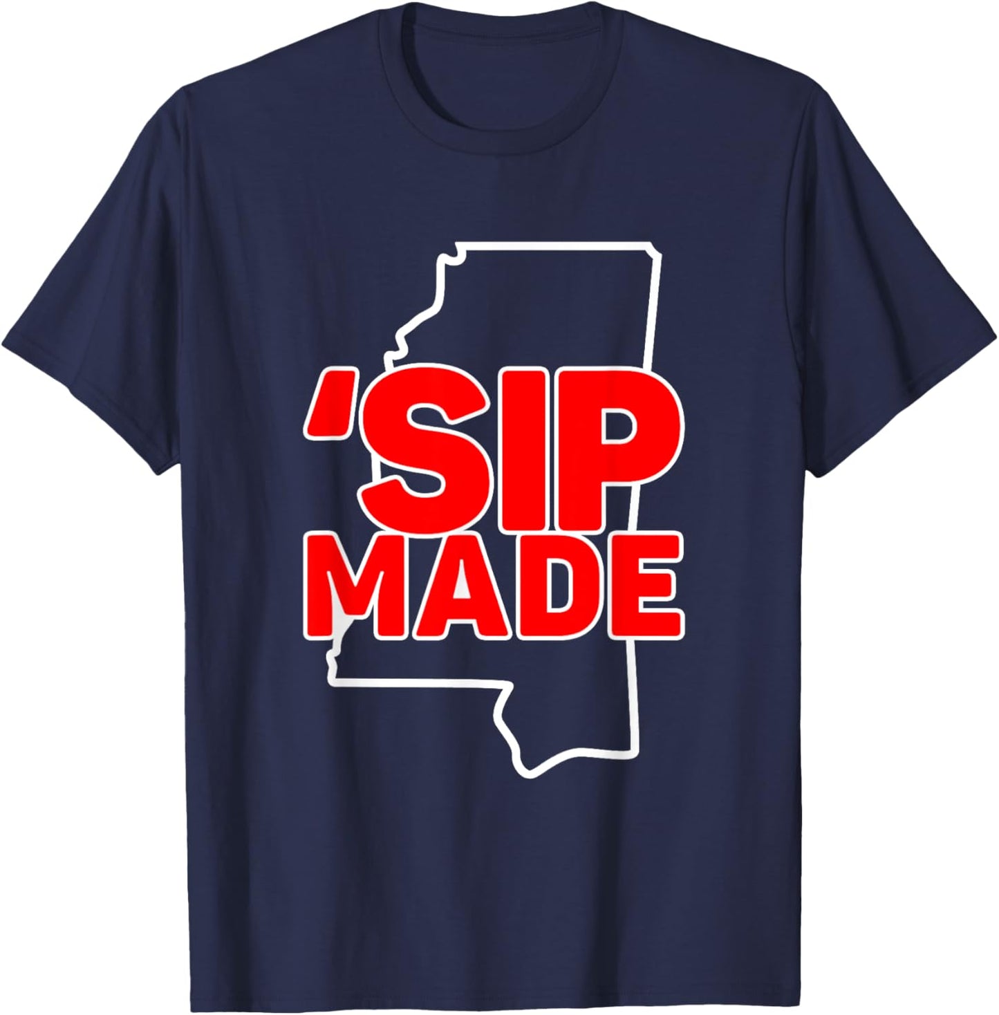 Sip Made Mississippi Pride Rugby Football T-Shirt - T-Shirt | Navy