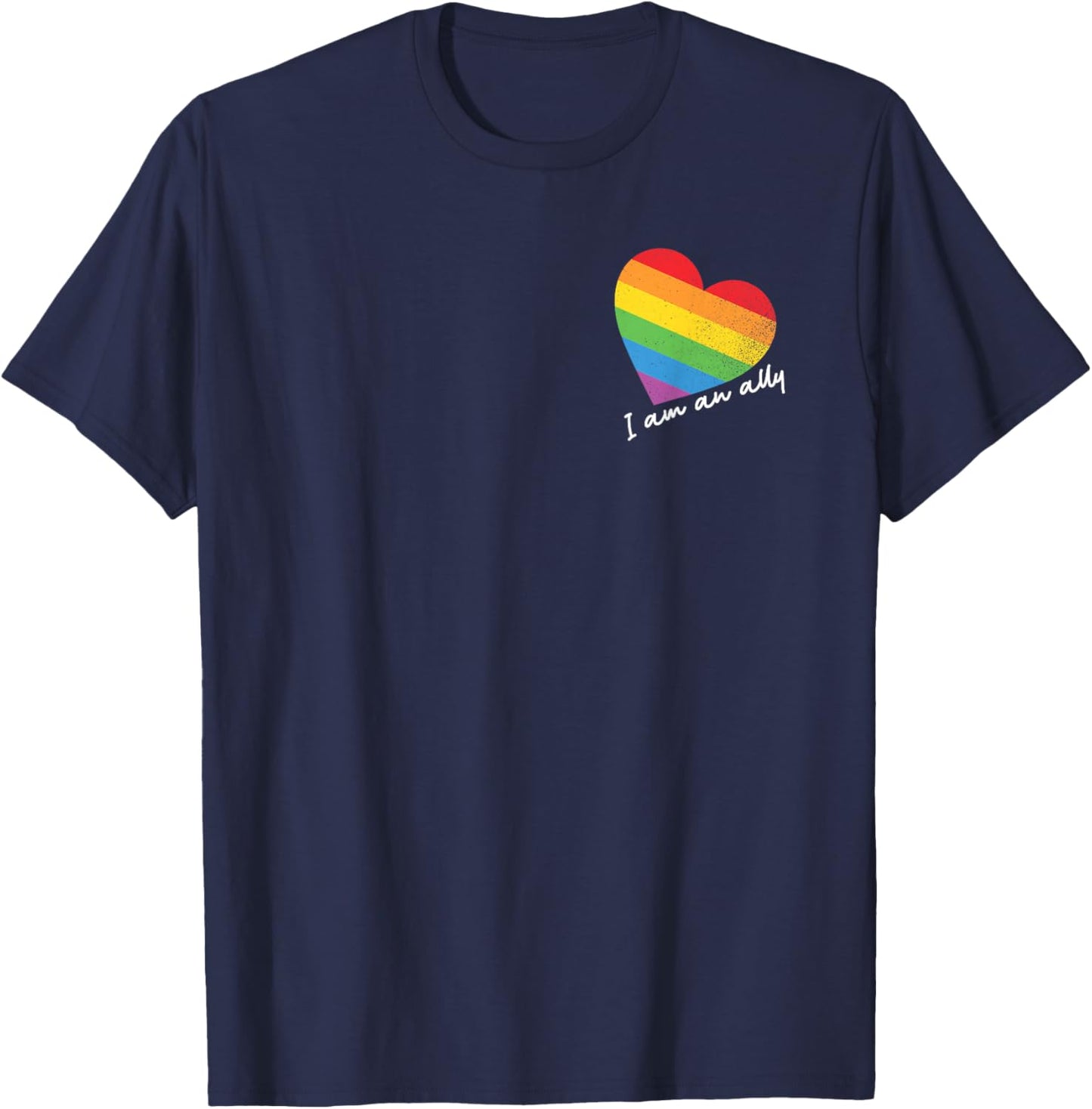 Ally Rainbow Heart Pride CSD-Party für Schwule Lesben und Queer LGBTQ+ T-Shirt - T-Shirt | Navy