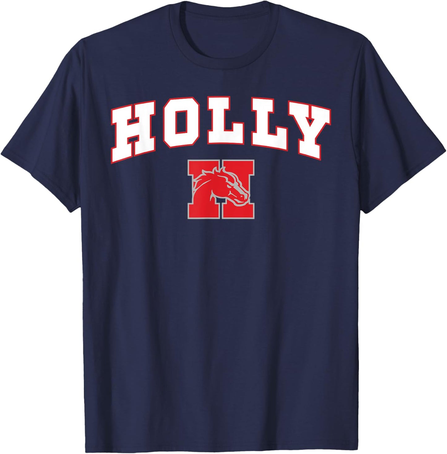 Holly High School Bronchos T-Shirt - T-Shirt | Navy