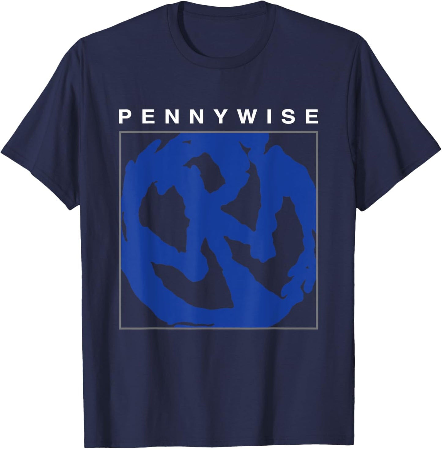 Pennywise - PW Logo - Official Product, Black, S T-Shirt - T-Shirt | Navy