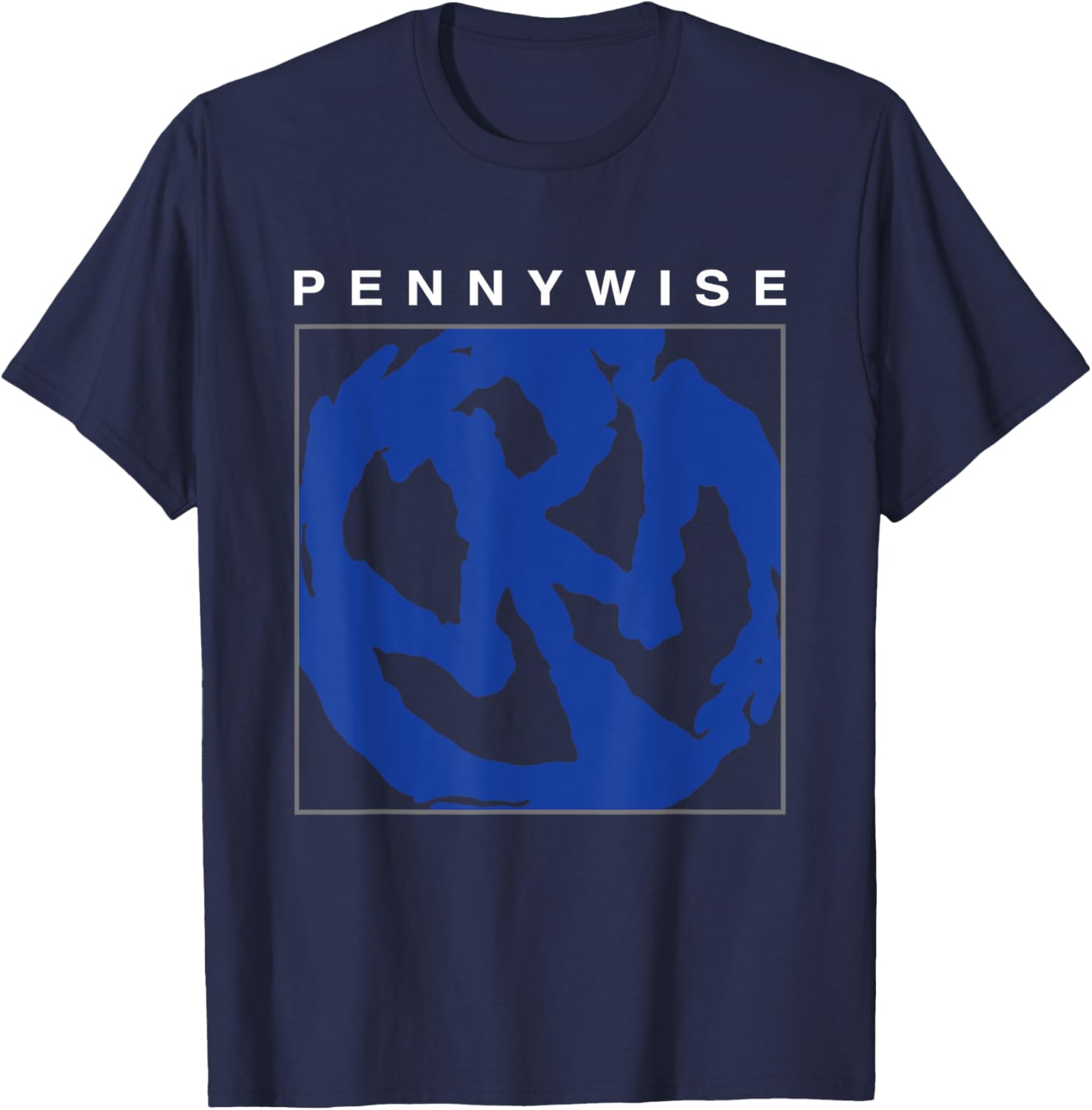 Pennywise - PW Logo - Official Product, Black, S T-Shirt - T-Shirt | Navy