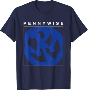 Pennywise - PW Logo - Official Product, Black, S T-Shirt - T-Shirt | Navy