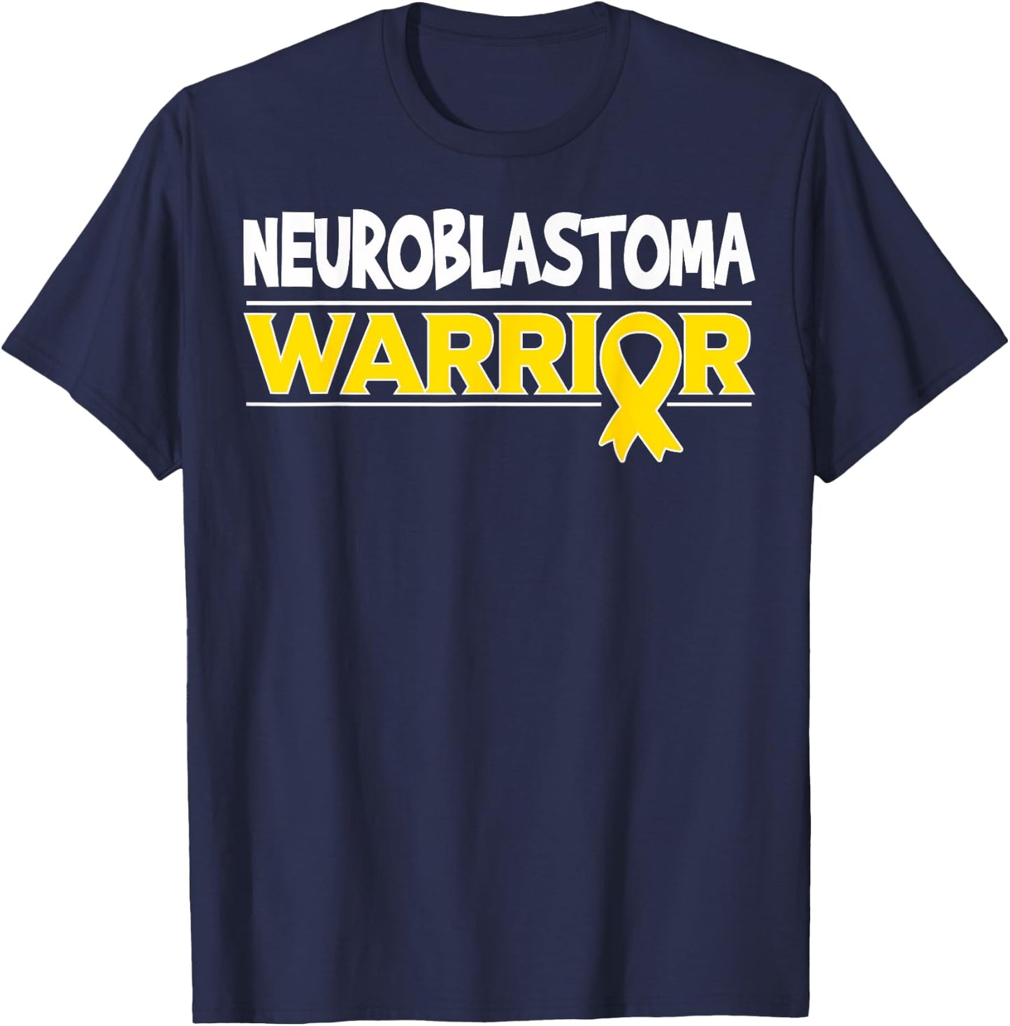 NB Awareness Ribbon - Neuroblastoma Warrior T-Shirt - T-Shirt | Navy